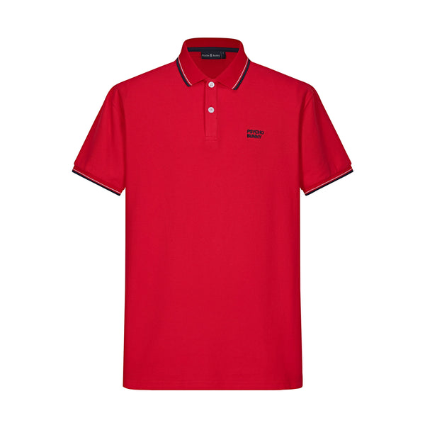 Camiseta Bu108#  Tipo Polo Roja Para Hombre