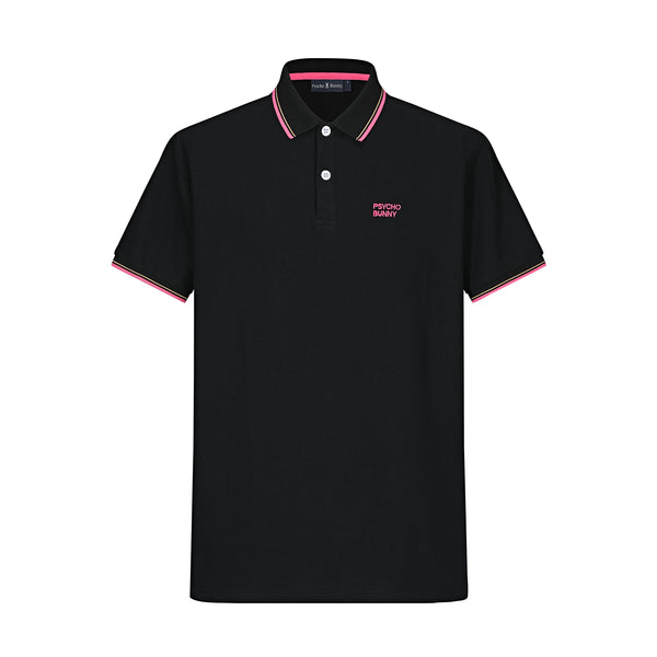 Camiseta Bu108#  Tipo Polo Negra Para Hombre