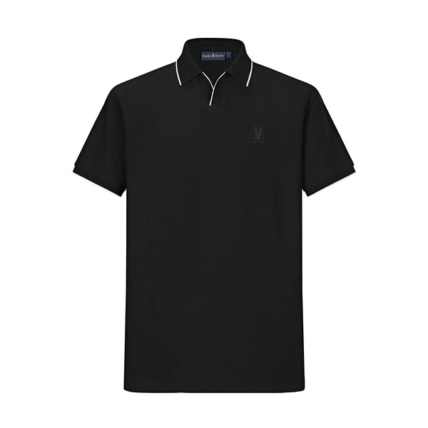 Camiseta Bu110# Tipo Polo Negro Para Hombre